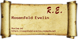 Rosenfeld Evelin névjegykártya